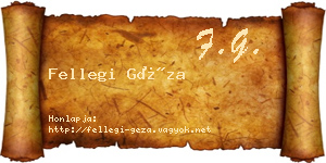 Fellegi Géza névjegykártya